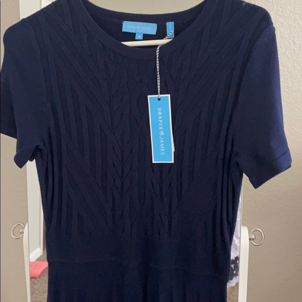 Draper James Sweater A-line Navy dress small